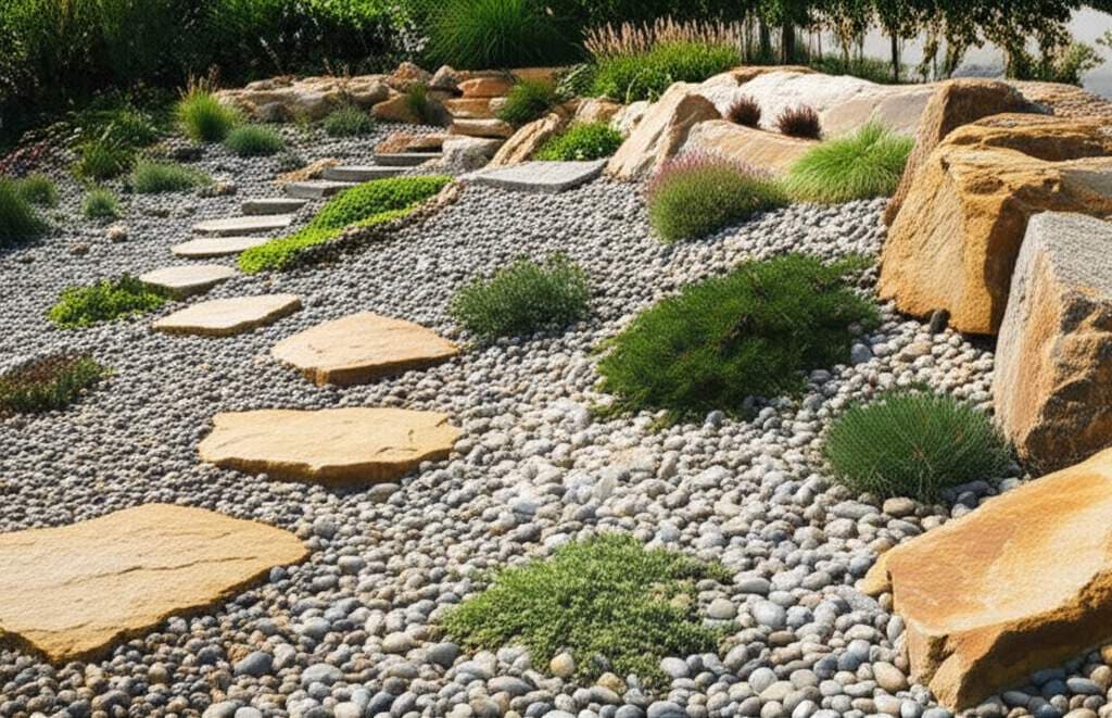 Featured image for Rock Gardens Cut Water Bills 80% in Drought Zones