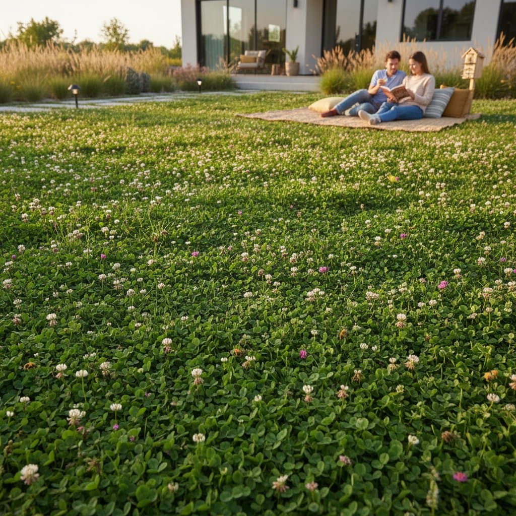 Featured image for Clover Lawns Stay Green Without Weekly Mowing