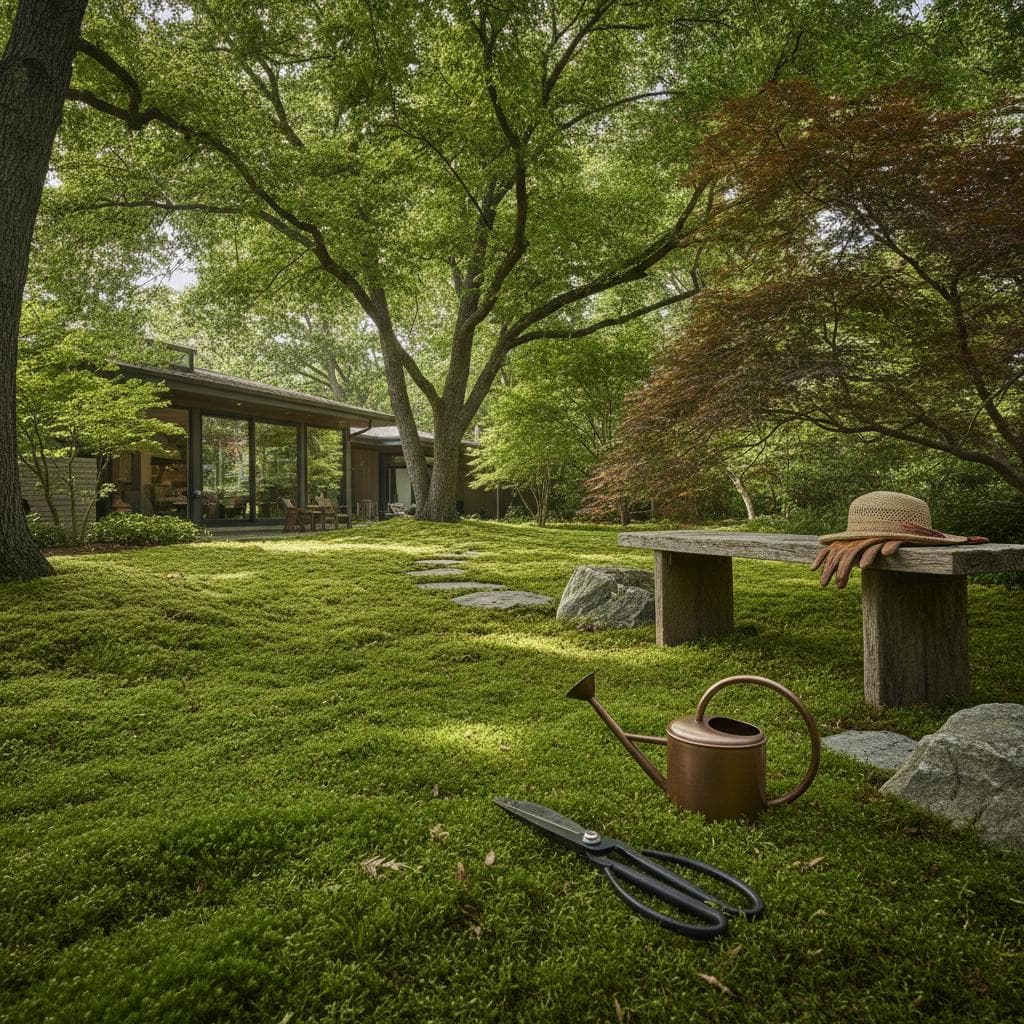 Featured image for Moss Lawns Cut Mowing by 70% and Thrive in Shade