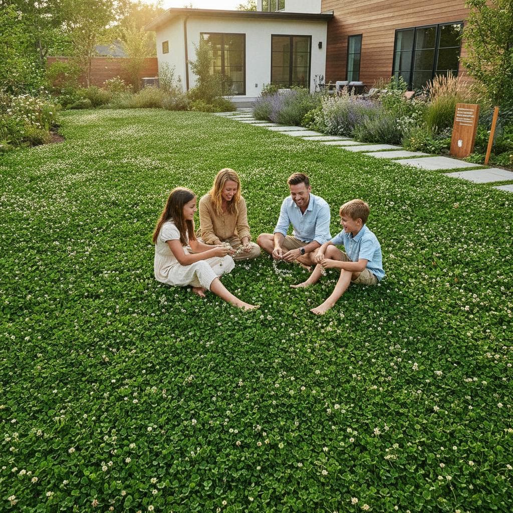 Image for Clover Lawns Stay Green Through Drought Without Watering